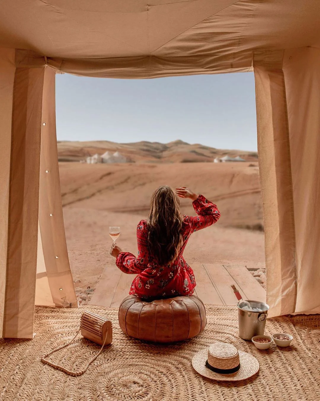 Agafay Desert, Morocco destination travel view