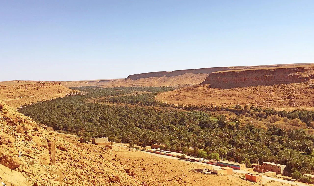 Ziz Oasis, Morocco destination travel view